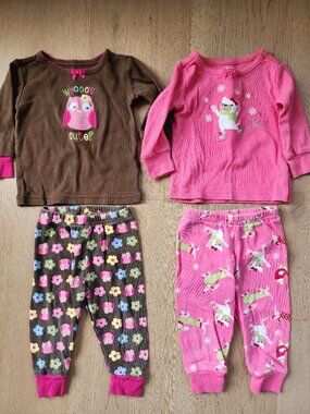 2 pairs Gymboree pjs size 6-12 months